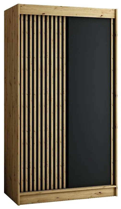 Skriňa Lamelo 120 Dub Artisan/čierna