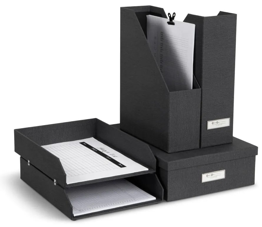 Kartónové organizéry na dokumenty v súprave 5 ks Holger – Bigso Box of Sweden