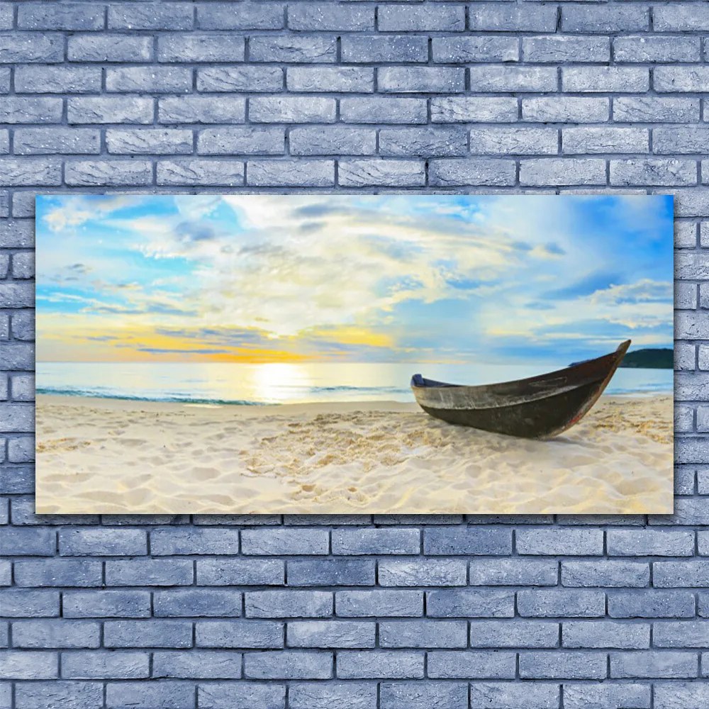 Obraz plexi Szklane loďku plaża morze 120x60 cm