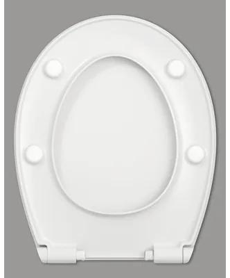 Záchodová doska Ronde biela s automatickým zatváraním