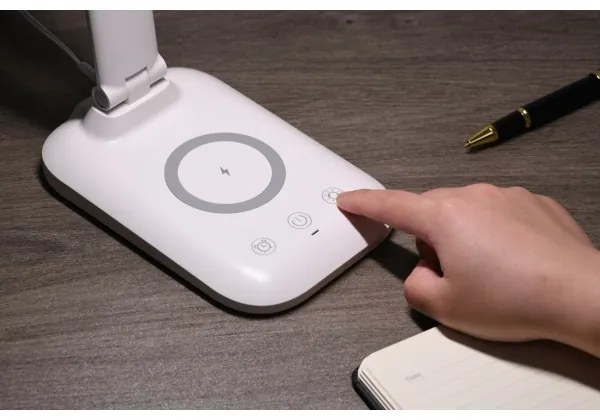 Immax 09107L - LED stmievateľná stolná lampa s bezdrôtovým nabíjaním QI LUMI LED/7W/230V biela