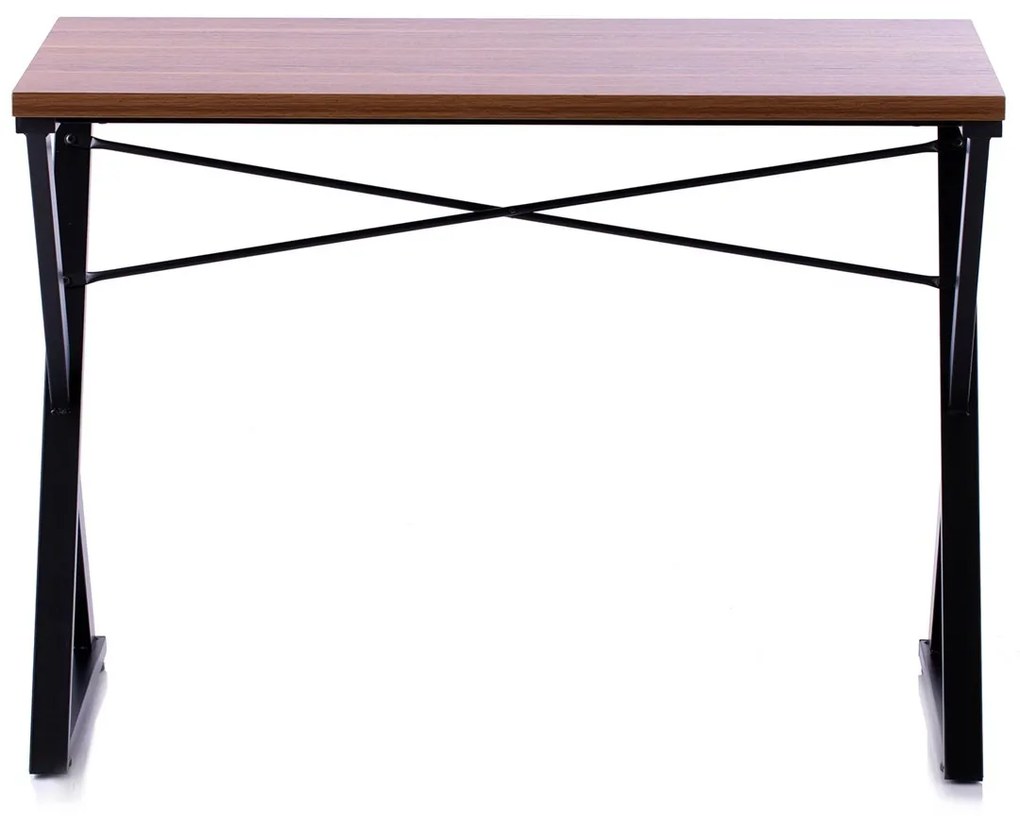 HOMEDE Písací stôl Lirn hnedý orech, velikost 100x50x73