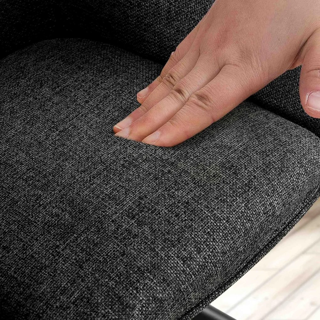 Stolička Tipton, látka - tmavošedá