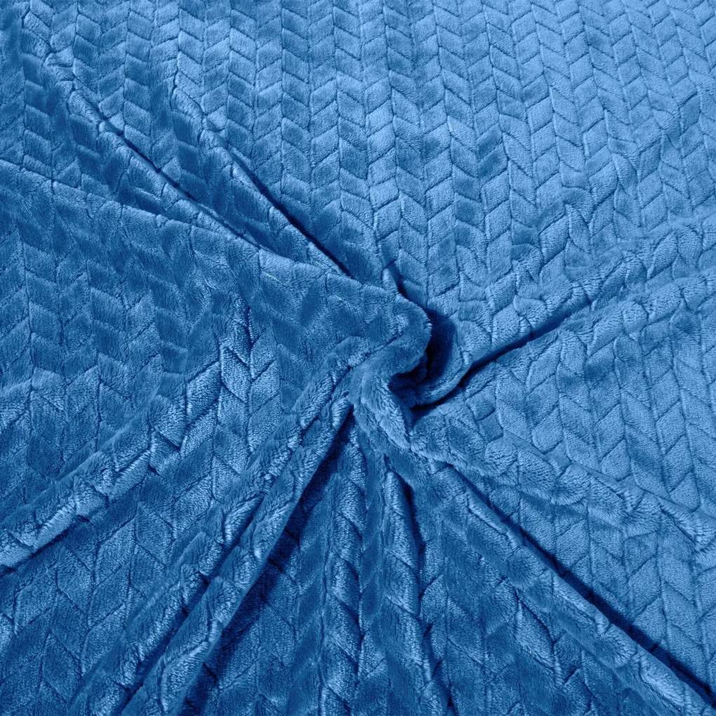 DEKA Z MIKROFLANELU CINDY 220X200 CM MODRÁ