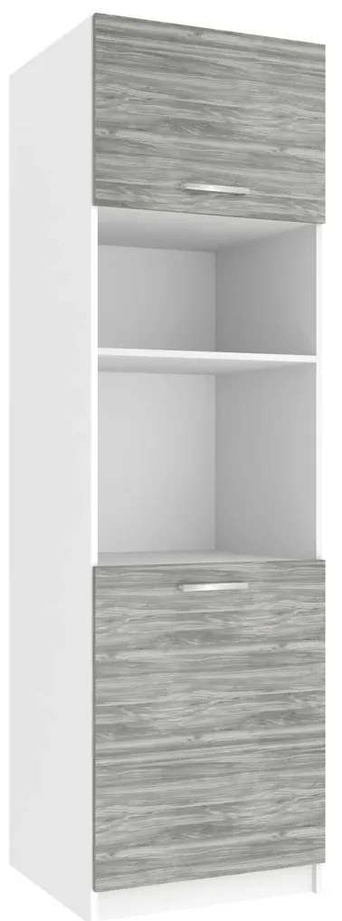Vysoká kuchynská skrinka Belini pre vstavanú rúru 60 cm šedý antracit Glamour Wood  TOR SSP60/0/WT/GW/0/E
