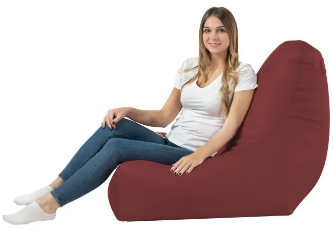 Kreslo Bali ekokoža bordové