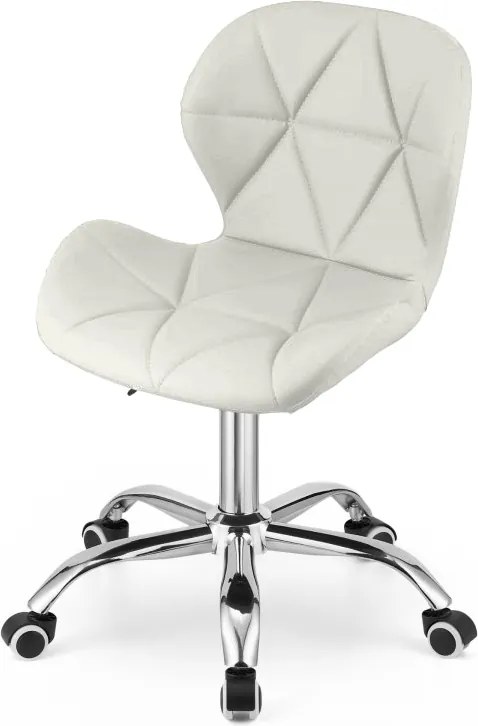 Biele kancelárske kreslo AVOLA VELVET
