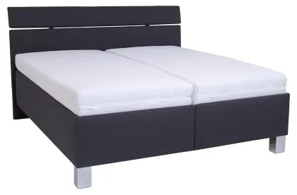 Čalúnená posteľ ALIS 160x200 cm s matracom a úložným priestorom, antracit