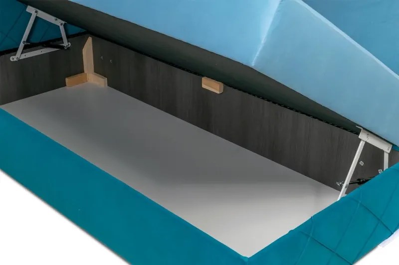 Čalúnená posteľ Mia, 200x180, modrá (AN 5914/5915)