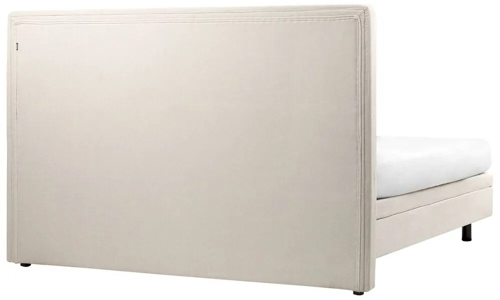 Polohovateľná čalúnená posteľ 180 x 200 cm béžová DUKE II Beliani