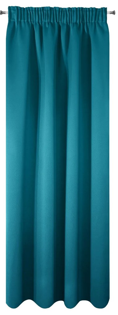 ZATEMŇOVACÍ ZÁVES NA PÁSKE LOGAN 135X270 CM TYRKYSOVÁ