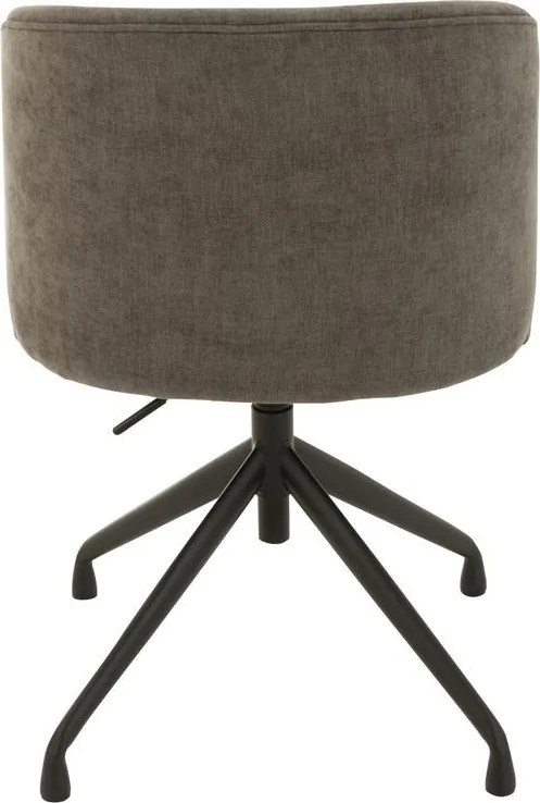 Šedá zamatová jedálenská točiaca stolička Chair Turn Grey - 56*48*77cm