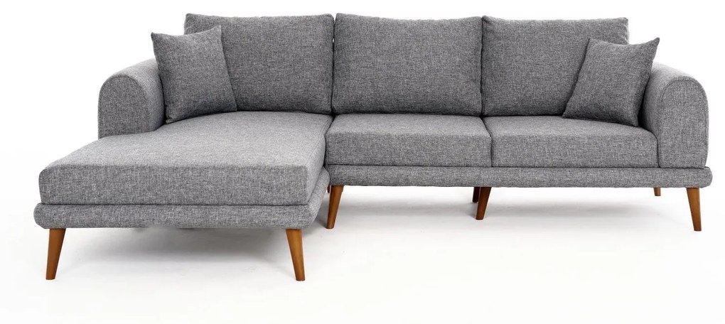 Rohová sedačka Sorenella (L) (sivá). Akcia -18%. Vlastná spoľahlivá doprava až k Vám domov. 1101786