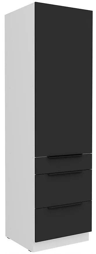 Kuchynská skrinka Aria-Bl/Wh Anti Fingerprint 60dks-210 1f 3s