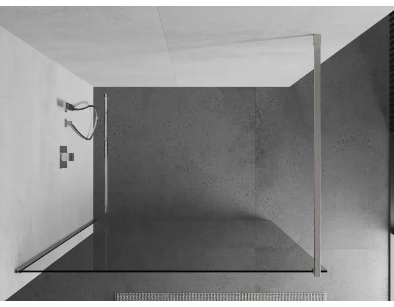 Mexen Kioto, sprchová zásteny typ Walk-In 115 x 200 cm, 8mm číre sklo, oceľová, 800-115-101-97-00