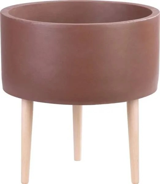 ST Obal na kvetináč na nôžkach hnedý 32cm