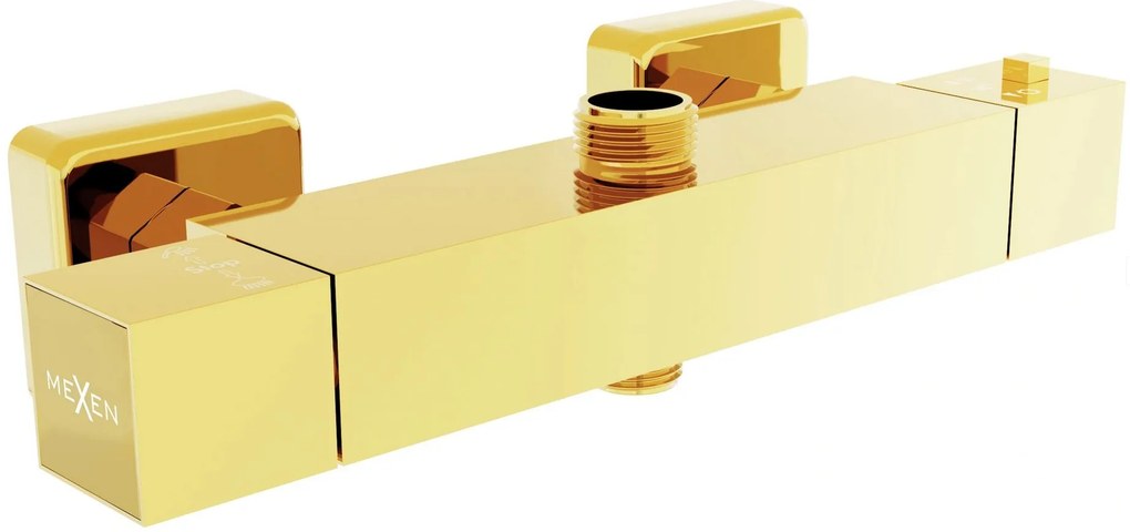 Mexen CUBE termostatická batéria s horným pripojením, zlatá, 77250-50