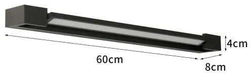 Brilagi-LED Kúpeľňové osvetlenie zrkadla AQUA LINE LED/18W/230V 60 cm IP44 čierna