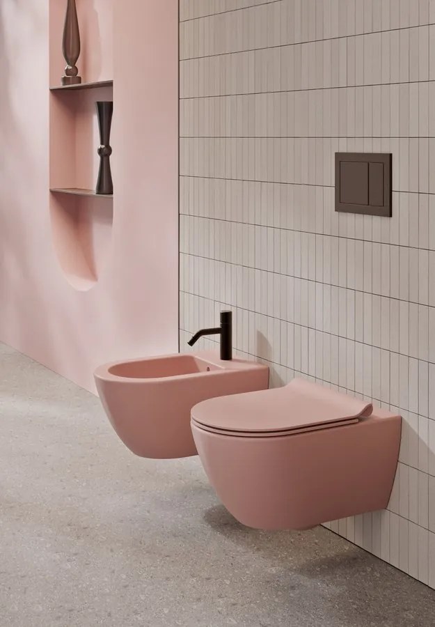 GSI GSI, PURA závesná WC misa, Swirlflush, 36x55cm, Cenere dual-mat, 881517