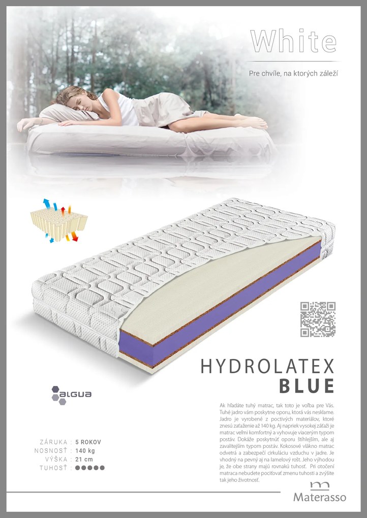 Materasso Penový matrac Hydrolatex Blue Rozmer: 140 x 200 cm