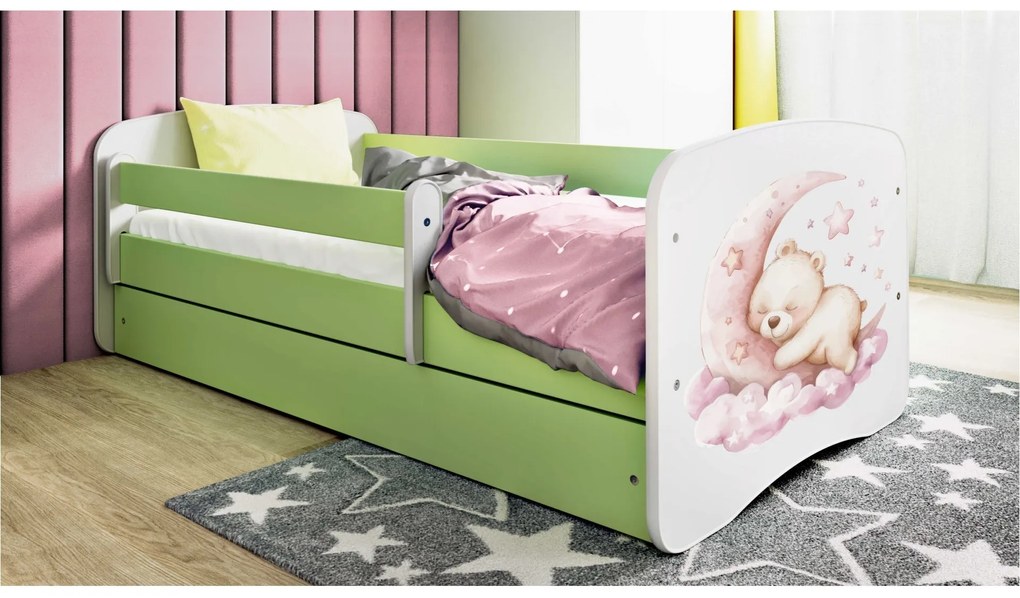 Dětská postel Babydreams medvídek zelená