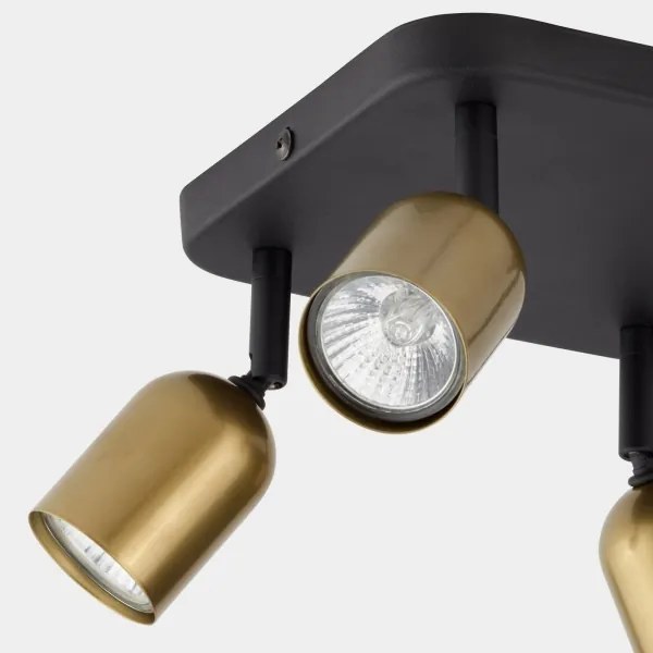 LED bodové svietidlo TOP 4xGU10/10W/230V zlatá/čierna