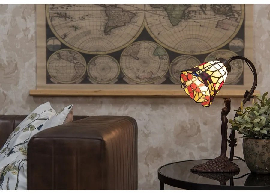 Dekoratívna lampa vitráž AKT 14*37