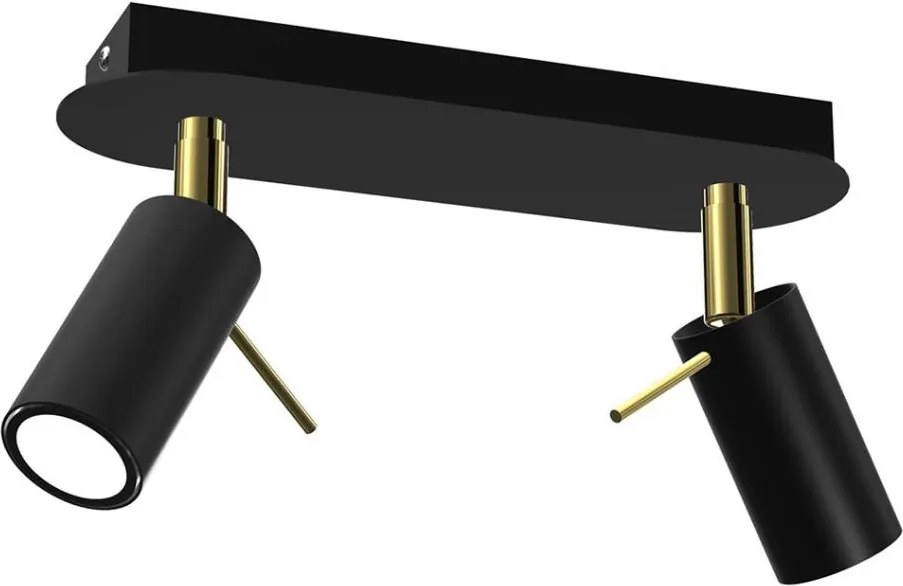 Bodové svietidlo PRESTON 2xGU10/MR11/40W/230V čierna/zlatá