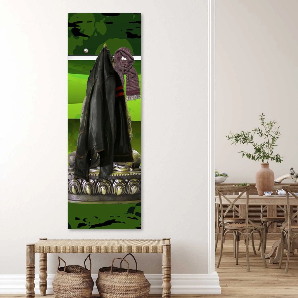 Gario Vešiak na stenu Green Buddha Rozmery: 40 x 118 cm