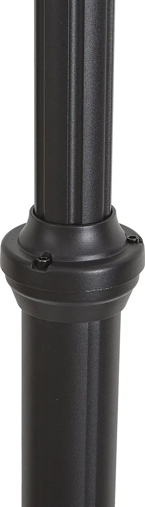 Klasická vonkajšia lampa čierna 200 cm 3-svetlá IP44 - Daphne