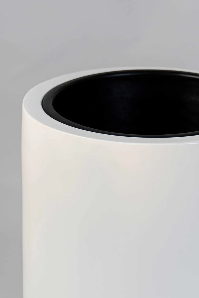 Okrúhly kvetináč ESTRA, výška 60 cm, biely mat