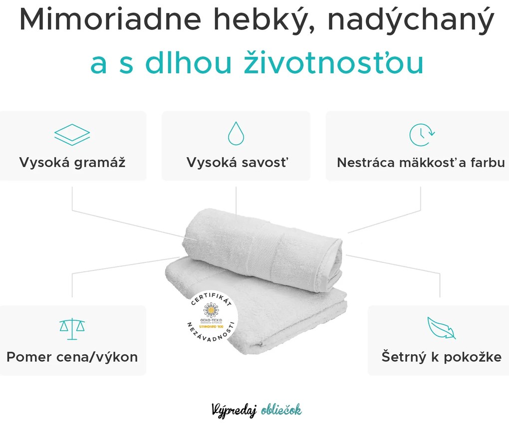 Hotelová osuška POPCORN MAXI 90x150 cm biela, 100% bavlna