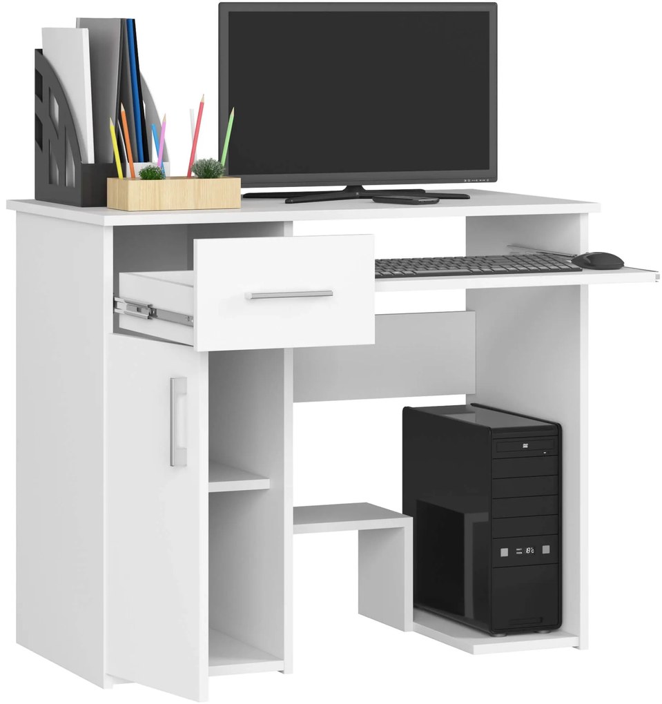 Volně stojící psací stůl Jay 90 cm bílý