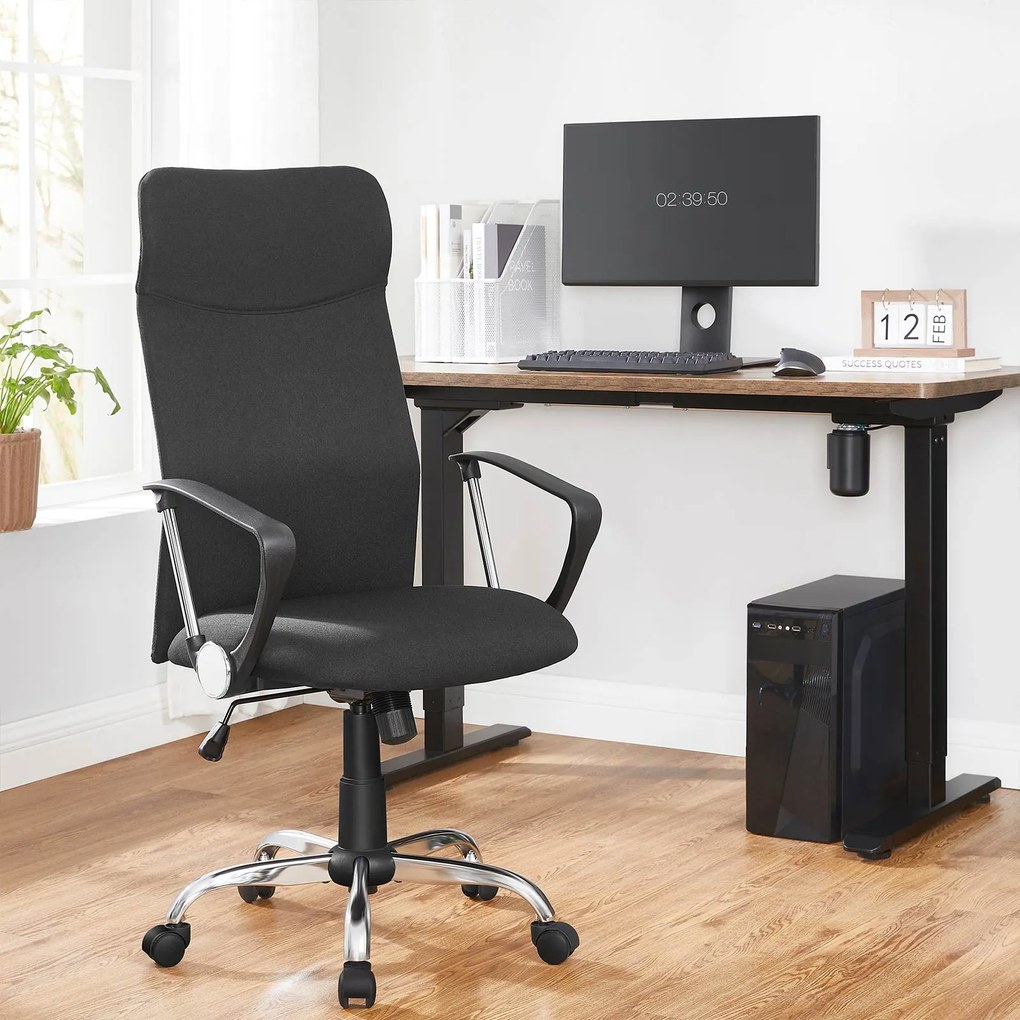 Ergonomická kancelárska stolička, čierna