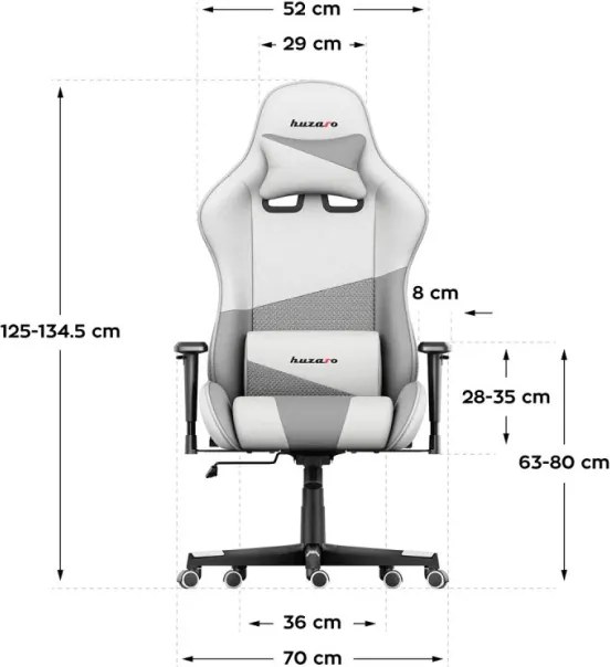 Herná stolička Force 6.2 White Mesh