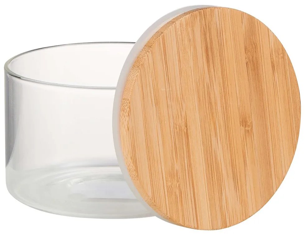 WOODLOCK Sklenená dóza 550 ml - číra/prírodná