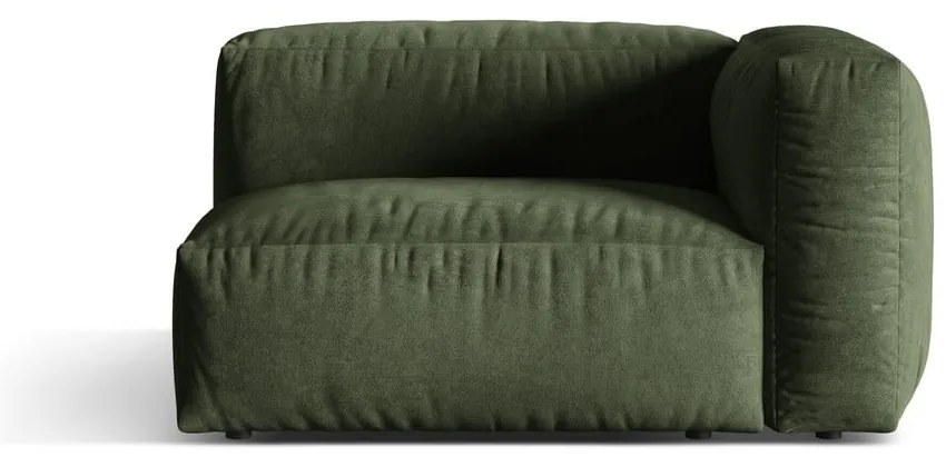 Zelený zamatový modul pohovky (pravý roh) Martina – Micadoni