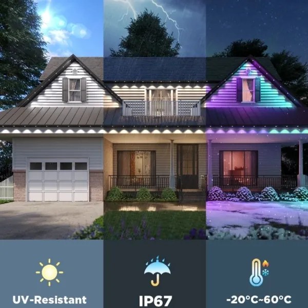 Govee - LED RGBIC svetelná reťaz 30 m Wi-Fi Matter IP67