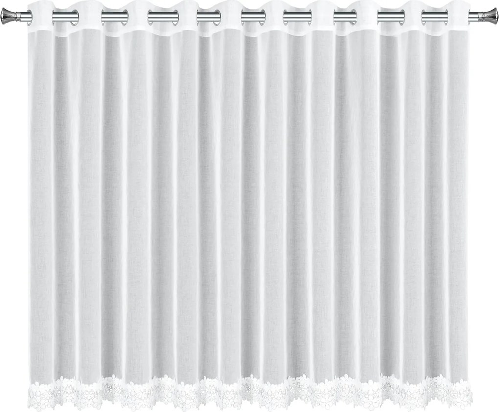 ZÁCLONA NA KRÚŽKOCH KAJA 350X145 CM CM BIELA