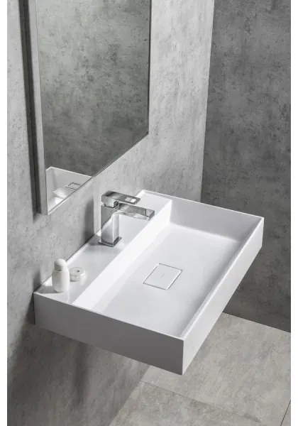 Sapho - Umývadlo na dosku GODIVA 68x44 cm mramor/biela