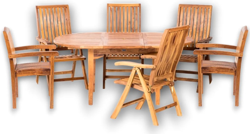 ELEGANTE set IX - teaková jedálenská zostava