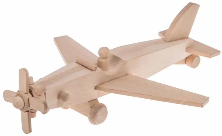 Vulpi Eko drevená hračka Natural - lietadlo s vrtuľou