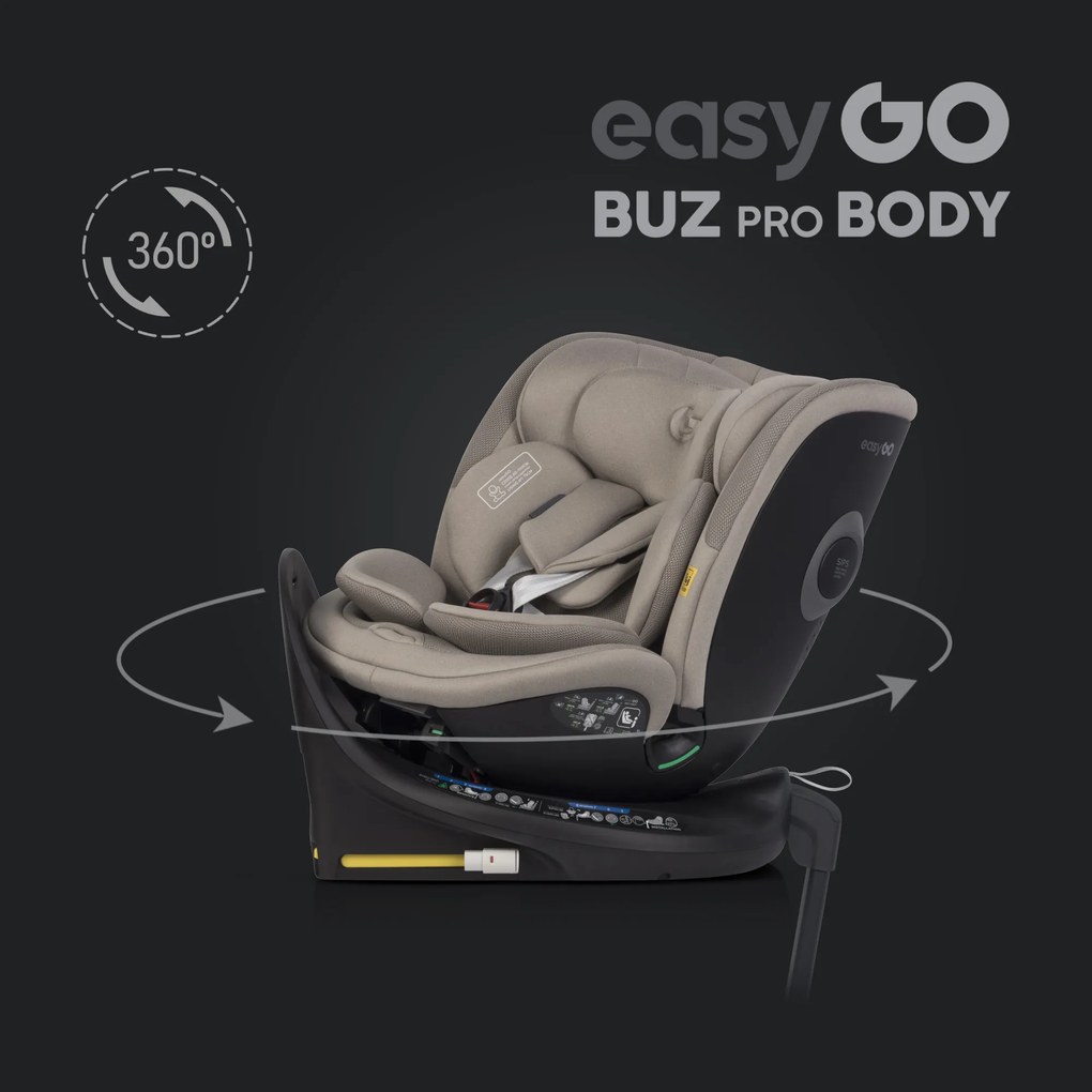 Súprava autosedačky EasyGo Buz Xtd Pro a Buz Pro Body 2 v 1 Taupe