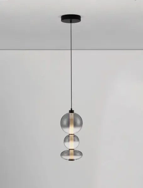 LED stmievateľné čierne-šedé moderné svietidlo Bally