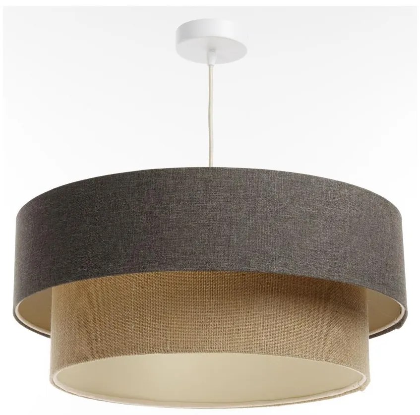 Luster na lanku BOHO TRINITI 1xE27/60W/230V šedá/béžová