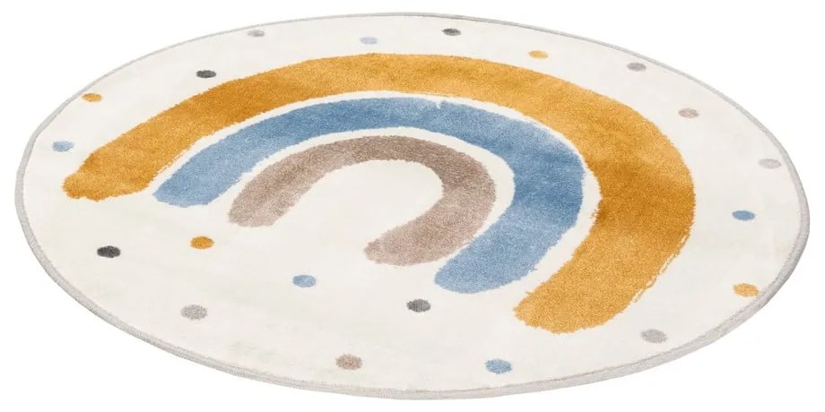 Okrovožltý/slonovinový detský koberec ø133 cm Joyful Gold – FD