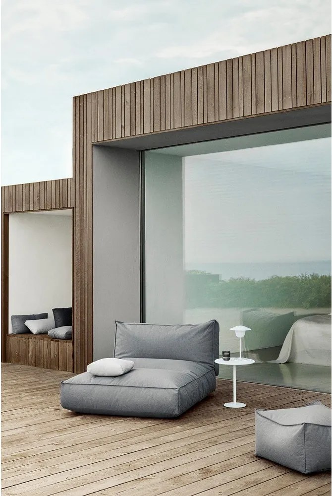 Sivé záhradné ležadlo Blomus Stone, 120 x 190 cm