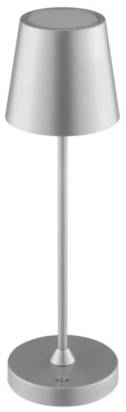 Brilliant - LED stmievateľná nabíjateľná dotyková stolová lampa ELORA LED/2,5W/5V 2700K IP44 strieborná