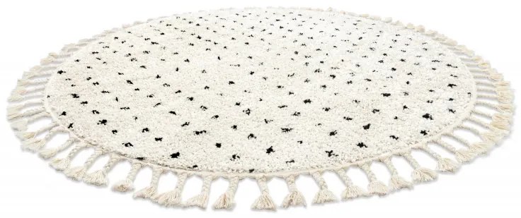 Dywany Łuszczów Kusový koberec Berber Syla B752 dots cream kruh - 120x120 (priemer) kruh cm