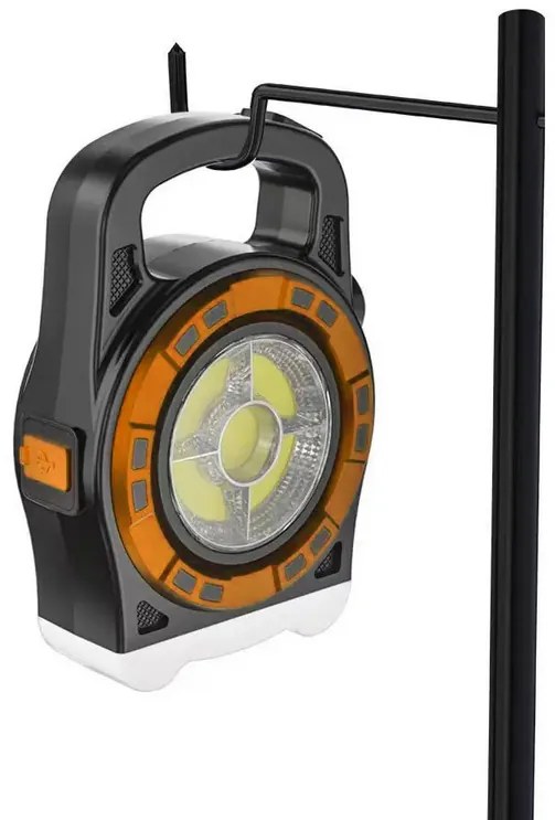 VERK Prenosné dobíjacie solárne LED svietidlo HB-6678C s funkciou powerbanky - zlatá